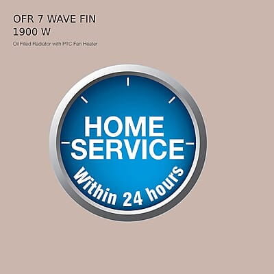 Havells OFR 7 Wave Fins with Fan 1900 watt white