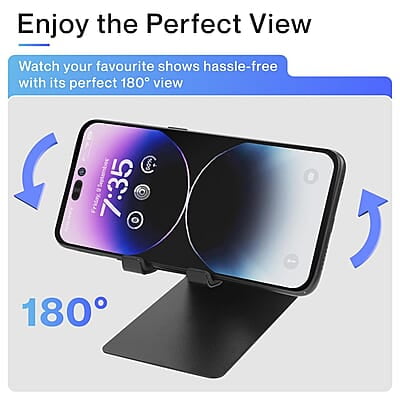 Ambrane Mobile Holding Tabletop Stand, 180 Degree View, Premium Metal Body, Wide Compatibility, Multipurpose, Anti-Skid Design Pop Stand Ambrane Mobile Holding Tabletop Stand, 180 Degree View, Premium Metal Body, Wide Compatibility, Multipurpose, Anti-Skid Design Pop Stand