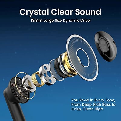 Portronics Harmonics Twins S12 in Ear TWS Earbuds with Mic, 24H Playtime 13mm Dynamic Driver, Bluetooth 5.3v