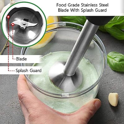 AGARO Marvel 800 Watts Hand Blender With Chopper, Jar & Whisker, 2 Variable Speed Modes & Speed Regulator AGARO Marvel 800 Watts Hand Blender With Chopper, Jar & Whisker, 2 Variable Speed Modes & Speed Regulator