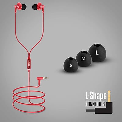 Zebronics Zeb-Buds 10 In Ear Wired Earphones with Mic, Metallic Design, L Shaped Connector, 13.5mm NdFeb Drivers Zebronics Zeb-Buds 10 In Ear Wired Earphones with Mic, Metallic Design, L Shaped Connector, 13.5mm NdFeb Drivers