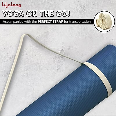 Lifelong Yoga mat for Women & Men EVA Material 6mm  Anti Slip for Gym Workout