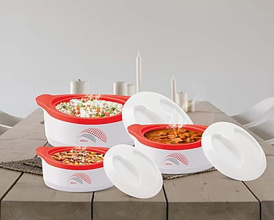MILTON New Marvel Jr Inner Steel Casserole Gift Set of 3 MILTON New Marvel Jr Inner Steel Casserole Gift Set of 3