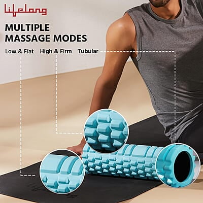 Lifelong Foam Roller for Exercise Gym- Deep Tissue Body Massage Roller for Back Pain, Neck & Knee Pain Relief Lifelong Foam Roller for Exercise Gym- Deep Tissue Body Massage Roller for Back Pain, Neck & Knee Pain Relief