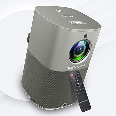 ZEBRONICS PIXAPLAY 18, Smart Vertical Projector, 3800 Lumens, 4K Support, Dolby Audio, 200 inch Screen Size, HDMI, USB, WiFi, Supports Bluetooth, 1080p Native, Electronic Focus, APP Support, Miracast ZEBRONICS PIXAPLAY 18, Smart Vertical Projector, 3800 Lumens, 4K Support, Dolby Audio, 200 inch Screen Size, HDMI, USB, WiFi, Supports Bluetooth, 1080p Native, Electronic Focus, APP Support, Miracast