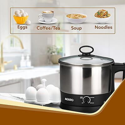 AGARO Esteem Multi Kettle 1.2 Litre, 600W with 3 Heating Modes & Rapid Boil Technology AGARO Esteem Multi Kettle 1.2 Litre, 600W with 3 Heating Modes & Rapid Boil Technology