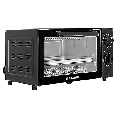 Faber 9L 1000W OTG Bake, Toast, Grill | Upper & Lower SS Heating Auto-Shut Off, Ready Bell Faber 9L 1000W OTG Bake, Toast, Grill | Upper & Lower SS Heating Auto-Shut Off, Ready Bell
