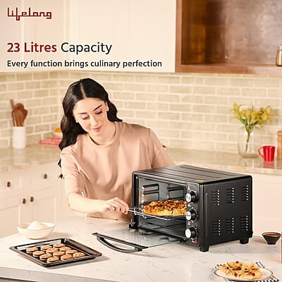 Lifelong OTG 23 Litre - Electric Oven Toaster Griller for Kitchen- 1380W, 3 Heating Mode, Temp & Time Control Lifelong OTG 23 Litre - Electric Oven Toaster Griller for Kitchen- 1380W, 3 Heating Mode, Temp & Time Control