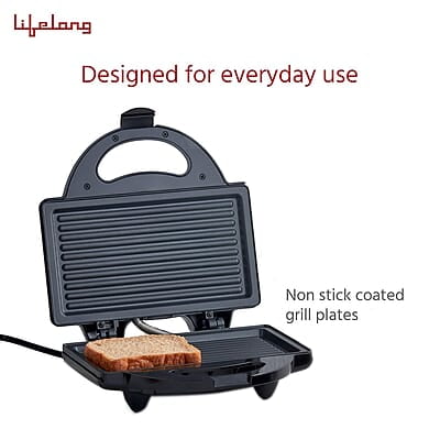 Lifelong LLSM115G 750-Watt 4-Slice Grill Sandwich Maker for with Non-Stick Plates Lifelong LLSM115G 750-Watt 4-Slice Grill Sandwich Maker for with Non-Stick Plates