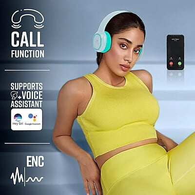 ZEBRONICS Thunder Bluetooth 5.3 Wireless Over ear Headphones with 60H Backup, Gaming Mode, Dual Pairing, ENC, AUX, Micro SD, Voice Assistant, Comfortable Earcups, Call Function ZEBRONICS Thunder Bluetooth 5.3 Wireless Over ear Headphones with 60H Backup, Gaming Mode, Dual Pairing, ENC, AUX, Micro SD, Voice Assistant, Comfortable Earcups, Call Function