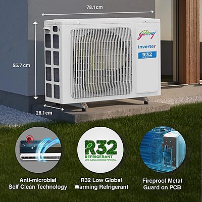 Godrej 1 Ton 5 Star, 5 Years Comprehensive Warranty, 5-in-1 Convertible Cooling, Inverter Split AC Godrej 1 Ton 5 Star, 5 Years Comprehensive Warranty, 5-in-1 Convertible Cooling, Inverter Split AC