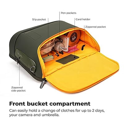 MOKOBARA The Transit Briefcase Vegan Leather & Nylon 15L Laptop Crossbody Messenger Bag for Men & Women MOKOBARA The Transit Briefcase Vegan Leather & Nylon 15L Laptop Crossbody Messenger Bag for Men & Women
