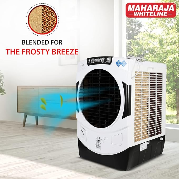 Maharaja Whiteline Bravo prime Desert Air Cooler with 65 Liter Large Tank Capacity, 165W Maharaja Whiteline Bravo prime Desert Air Cooler with 65 Liter Large Tank Capacity, 165W