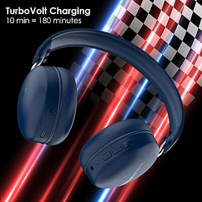 Blaupunkt BH51 ANC Moksha Bluetooth Wireless On Ear Headphones with 32 Hrs* Long Playtime I 25dB Active Noise Cancellation I 40MM Drivers I HD Sound I Built in Mic I TurboVolt Fast Charging Blaupunkt BH51 ANC Moksha Bluetooth Wireless On Ear Headphones with 32 Hrs* Long Playtime I 25dB Active Noise Cancellation I 40MM Drivers I HD Sound I Built in Mic I TurboVolt Fast Charging