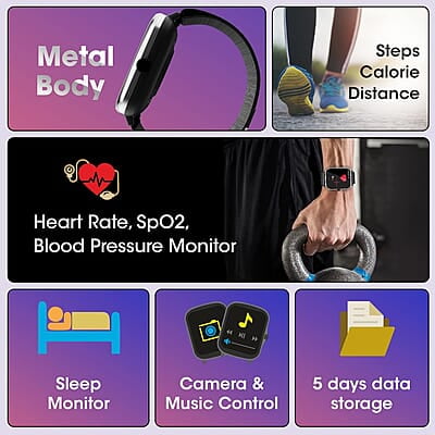 Roll over image to zoom in Zebronics DRIP Smart Watch with Bluetooth Calling, 4.3cm (1.69"), 10 Built-in & 100+ Watch Faces, 100+ Sport Modes, 4 Games, Voice Assistant, 8 Menu UI, Roll over image to zoom in Zebronics DRIP Smart Watch with Bluetooth Calling, 4.3cm (1.69"), 10 Built-in & 100+ Watch Faces, 100+ Sport Modes, 4 Games, Voice Assistant, 8 Menu UI,