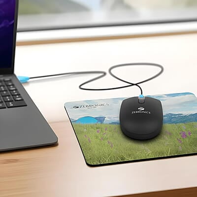 ZEBRONICS Juggle Wired Optical Mouse with 3 Buttons, High Precision, 1200 DPI, Works on Most Surfaces, USB Interface, 1m Cable Length