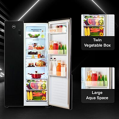 Godrej 564 L Multi Air Flow System, With Advanced Controls Frost Free Side-By-Side Refrigerator Godrej 564 L Multi Air Flow System, With Advanced Controls Frost Free Side-By-Side Refrigerator
