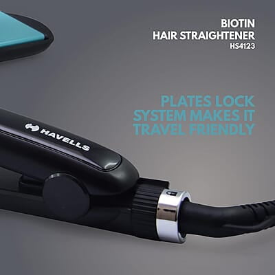 Havells HS4123 Biotin Infused Wide Plates & Temperature Control Hair Straightener Havells HS4123 Biotin Infused Wide Plates & Temperature Control Hair Straightener