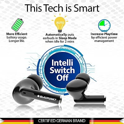 Blaupunkt BTW100 LITE in Ear TWS Bluetooth Earbuds I HD Sound I Gaming Mode I Low Latency I 30H Playtime* I TurboVolt Charging I BT Version 5.3 I Intuitive Touch Controls
