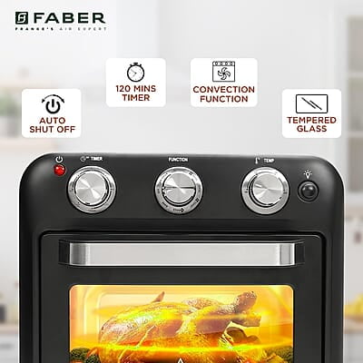 Faber 20 liter 1500 Watts Air Fryer Oven Fry, Bake, Roast, Toast, Defrost, Grill, Reheat & Broil Faber 20 liter 1500 Watts Air Fryer Oven Fry, Bake, Roast, Toast, Defrost, Grill, Reheat & Broil