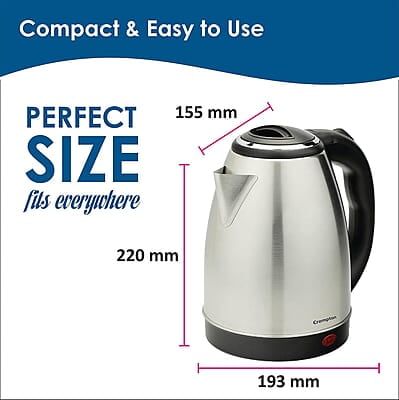 Crompton Insta Delight 1.8L SS Electric Kettle with Auto shut-off Dry Boil Protection 1500 W Crompton Insta Delight 1.8L SS Electric Kettle with Auto shut-off Dry Boil Protection 1500 W