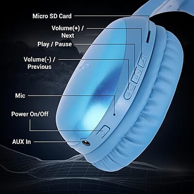 ZEBRONICS Thunder PRO Over Ear Wireless Headphone with Dual Pairing, Gaming Mode, ENC, Bluetooth, Call Function, Aux, Micro SD, Voice Assistant, Deep Bass, Up to 60h Backup ZEBRONICS Thunder PRO Over Ear Wireless Headphone with Dual Pairing, Gaming Mode, ENC, Bluetooth, Call Function, Aux, Micro SD, Voice Assistant, Deep Bass, Up to 60h Backup