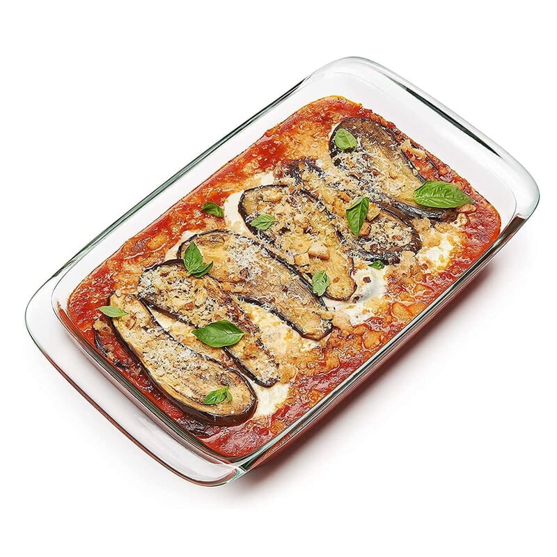 AGARO Elite Borosilicate Glass Baking Tray for Kitchen, 1600 ml Rectangle AGARO Elite Borosilicate Glass Baking Tray for Kitchen, 1600 ml Rectangle