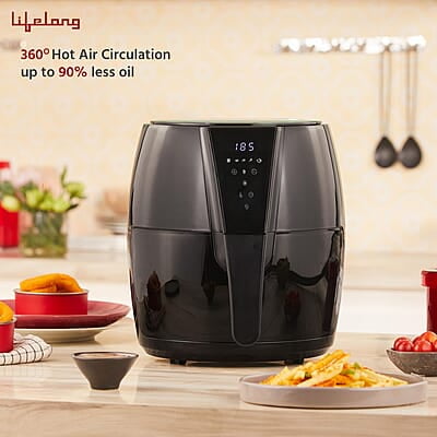 Lifelong Air Fryer 1 Year Warranty 1350W, 4.2L, Air Fryer for Home, Digital Air-Fryer with 6 Presets Lifelong Air Fryer 1 Year Warranty 1350W, 4.2L, Air Fryer for Home, Digital Air-Fryer with 6 Presets