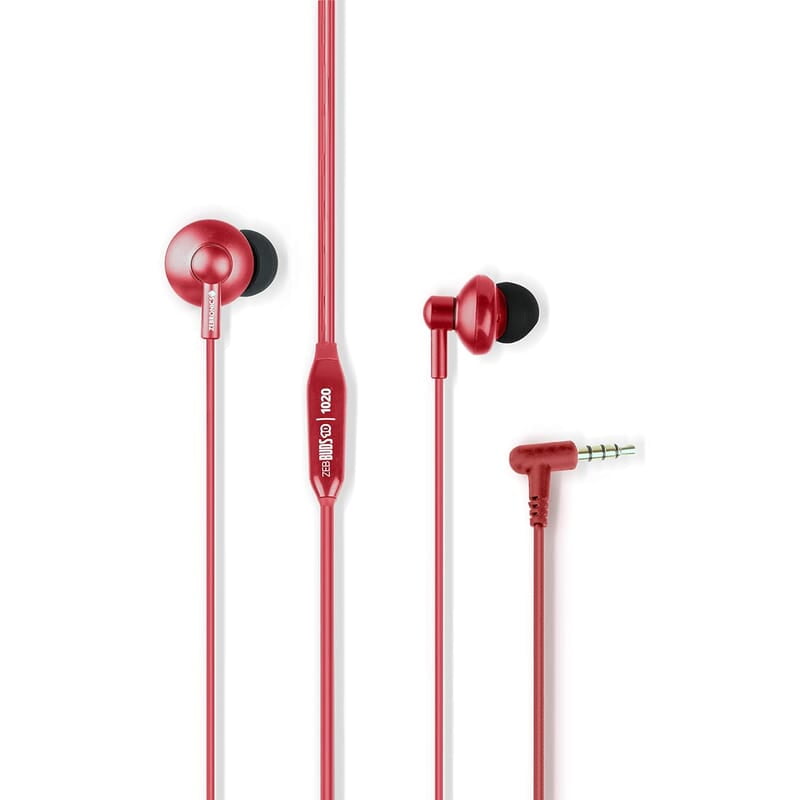 Zebronics Zeb-Buds 10 In Ear Wired Earphones with Mic, Metallic Design, L Shaped Connector, 13.5mm NdFeb Drivers Zebronics Zeb-Buds 10 In Ear Wired Earphones with Mic, Metallic Design, L Shaped Connector, 13.5mm NdFeb Drivers