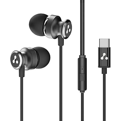 Ambrane Type-C Wired Earphones, 10Mm Bass Drivers, Inline Controls for Type C Smartphones, Iphone 15 & Laptop, 1.2M Braided Anti Tangle Wire with Mic for Clear Calling Stringz 03 Ambrane Type-C Wired Earphones, 10Mm Bass Drivers, Inline Controls for Type C Smartphones, Iphone 15 & Laptop, 1.2M Braided Anti Tangle Wire with Mic for Clear Calling Stringz 03