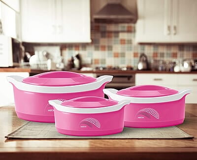 MILTON New Marvel Jr Inner Steel Casserole Gift Set of 3 MILTON New Marvel Jr Inner Steel Casserole Gift Set of 3