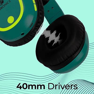ZEBRONICS Thunder Bluetooth 5.3 Wireless Over ear Headphones with 60H Backup, Gaming Mode, Dual Pairing, ENC, AUX, Micro SD, Voice Assistant, Comfortable Earcups, Call Function ZEBRONICS Thunder Bluetooth 5.3 Wireless Over ear Headphones with 60H Backup, Gaming Mode, Dual Pairing, ENC, AUX, Micro SD, Voice Assistant, Comfortable Earcups, Call Function