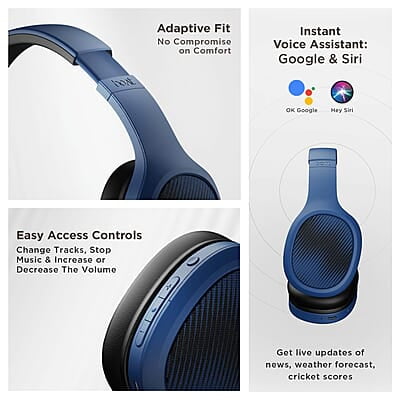 boAt Rockerz 460 Wireless Over Ear Headphones w/Up to 30hrs Playtime, 40mm Drivers, BEAST™ Mode, ENx™, Dual Pairing, BT v5.2, Instant Voice Assistant, Adaptive Fit boAt Rockerz 460 Wireless Over Ear Headphones w/Up to 30hrs Playtime, 40mm Drivers, BEAST™ Mode, ENx™, Dual Pairing, BT v5.2, Instant Voice Assistant, Adaptive Fit