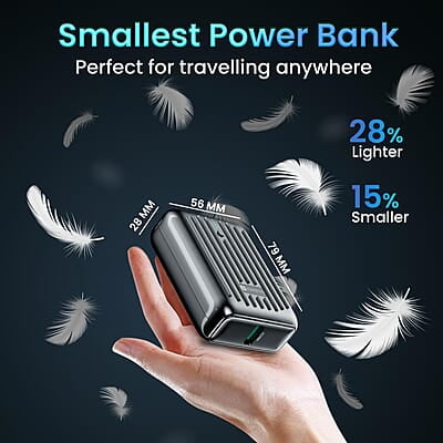 Portronics Zapcell 10k 10000mAh 22.5W Pocket Size Powerbank With Compact And Light Weight Design Portronics Zapcell 10k 10000mAh 22.5W Pocket Size Powerbank With Compact And Light Weight Design