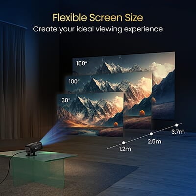 Portronics Beem 470 Smart LED Projector with 1080p Full HD 4500 Lumens 5 Watt Speaker
