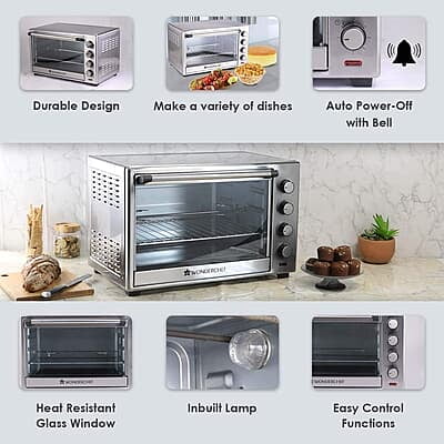 Wonderchef Oven Toaster Griller- 60 litres 6-Stage Heat Selection Bake, Grill, Roast Wonderchef Oven Toaster Griller- 60 litres 6-Stage Heat Selection Bake, Grill, Roast