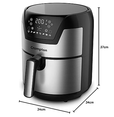Crompton NourisPro DG 4.5 Ltr Digital Air Fryer with Quick Fry Technology 1500 Watts Double Inner Bowl for Easy Cleaning Crompton NourisPro DG 4.5 Ltr Digital Air Fryer with Quick Fry Technology 1500 Watts Double Inner Bowl for Easy Cleaning
