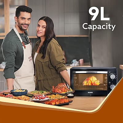 AGARO Marvel 9L Oven Toaster Griller, Cake Baking, Grilling, Toasting, OTG, 800 Watts