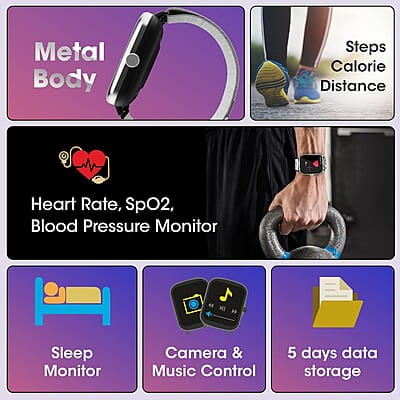 Roll over image to zoom in Zebronics DRIP Smart Watch with Bluetooth Calling, 4.3cm (1.69"), 10 Built-in & 100+ Watch Faces, 100+ Sport Modes, 4 Games, Voice Assistant, 8 Menu UI, Roll over image to zoom in Zebronics DRIP Smart Watch with Bluetooth Calling, 4.3cm (1.69"), 10 Built-in & 100+ Watch Faces, 100+ Sport Modes, 4 Games, Voice Assistant, 8 Menu UI,