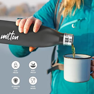 MILTON Shine 800 Stainless Steel Water Bottle, 700 ml Single walled Leak Proof MILTON Shine 800 Stainless Steel Water Bottle, 700 ml Single walled Leak Proof