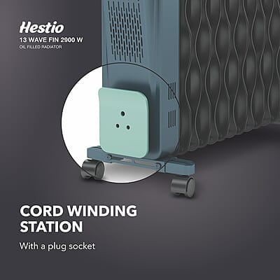 Havells Hestio 13 Wave Fin OFR 2900 Watt with 3 Heat Setting 1000W/1500W/2500W & PTC Heater 400W