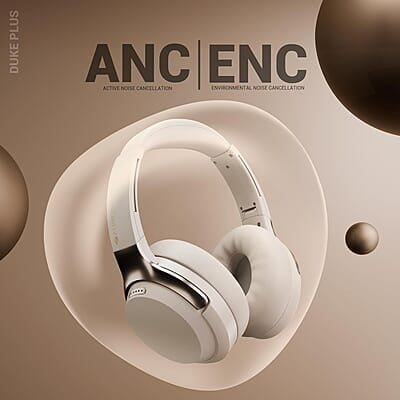 ZEBRONICS Duke Plus, Wireless Over Ear Headphone with ANC, ENC, Gaming Mode, Dual Pairing, Rapid Charge, Upto 70* Hours Backup, Bluetooth v5.4, AUX, Comfortable Earcushion, Deep Bass ZEBRONICS Duke Plus, Wireless Over Ear Headphone with ANC, ENC, Gaming Mode, Dual Pairing, Rapid Charge, Upto 70* Hours Backup, Bluetooth v5.4, AUX, Comfortable Earcushion, Deep Bass