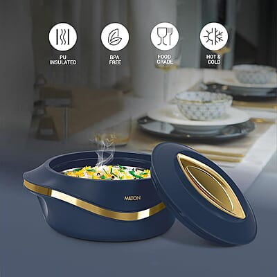 MILTON Pearl 1000 Inner Stainless Steel Casserole, 860 ml, Blue MILTON Pearl 1000 Inner Stainless Steel Casserole, 860 ml, Blue