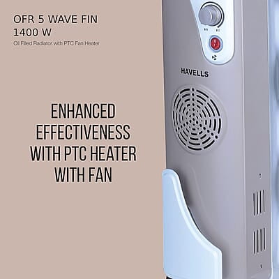 Havells OFR 5 Wave Fins with Fan 1400 watt