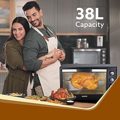 AGARO Marvel 38 Liters Oven Toaster Griller,Motorised Rotisserie&Convection Cake Baking Otg With 3 Heating Mode ,(Black),1600 Watts AGARO Marvel 38 Liters Oven Toaster Griller,Motorised Rotisserie&Convection Cake Baking Otg With 3 Heating Mode ,(Black),1600 Watts