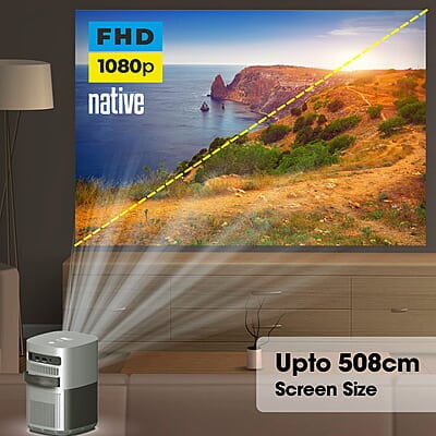ZEBRONICS PIXAPLAY 18, Smart Vertical Projector, 3800 Lumens, 4K Support, Dolby Audio, 200 inch Screen Size, HDMI, USB, WiFi, Supports Bluetooth, 1080p Native, Electronic Focus, APP Support, Miracast ZEBRONICS PIXAPLAY 18, Smart Vertical Projector, 3800 Lumens, 4K Support, Dolby Audio, 200 inch Screen Size, HDMI, USB, WiFi, Supports Bluetooth, 1080p Native, Electronic Focus, APP Support, Miracast