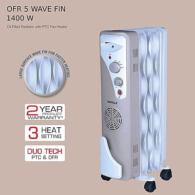 Havells OFR 5 Wave Fins with Fan 1400 watt