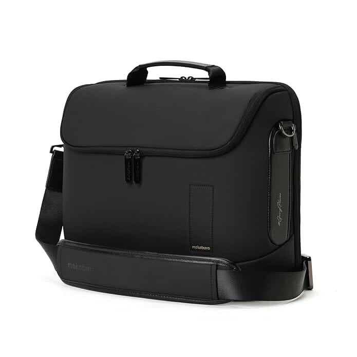 MOKOBARA The Transit Briefcase Vegan Leather & Nylon 15L Laptop Crossbody Messenger Bag for Men & Women MOKOBARA The Transit Briefcase Vegan Leather & Nylon 15L Laptop Crossbody Messenger Bag for Men & Women
