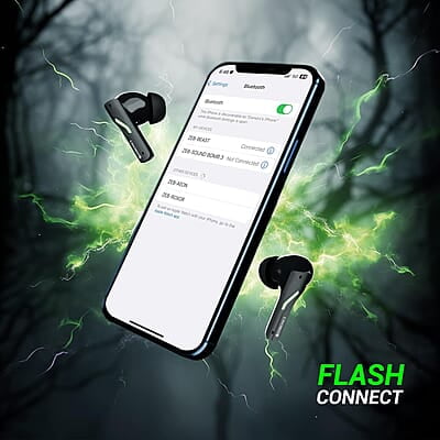 ZEBRONICS Beast in-Ear Wireless Earbuds, 24* Hours Backup, Bluetooth v5.4, Flash Connect, Gaming Mode, Touch Control, Voice Assistant Support, Splash Proof Design ZEBRONICS Beast in-Ear Wireless Earbuds, 24* Hours Backup, Bluetooth v5.4, Flash Connect, Gaming Mode, Touch Control, Voice Assistant Support, Splash Proof Design
