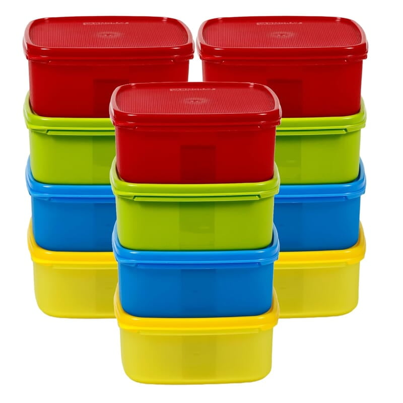 Varmora V Fresh 650 ml Set of 12 FDA Approved BPA-Free Fun Colors Fresh and Hygienic Food Storage Container
